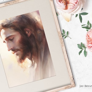 Arte imprimible de Jesús - Nadie tiene mayor amor por Jay Bryant Ward / Impresión de arte mural cristiano religioso SUD, ideas de regalo