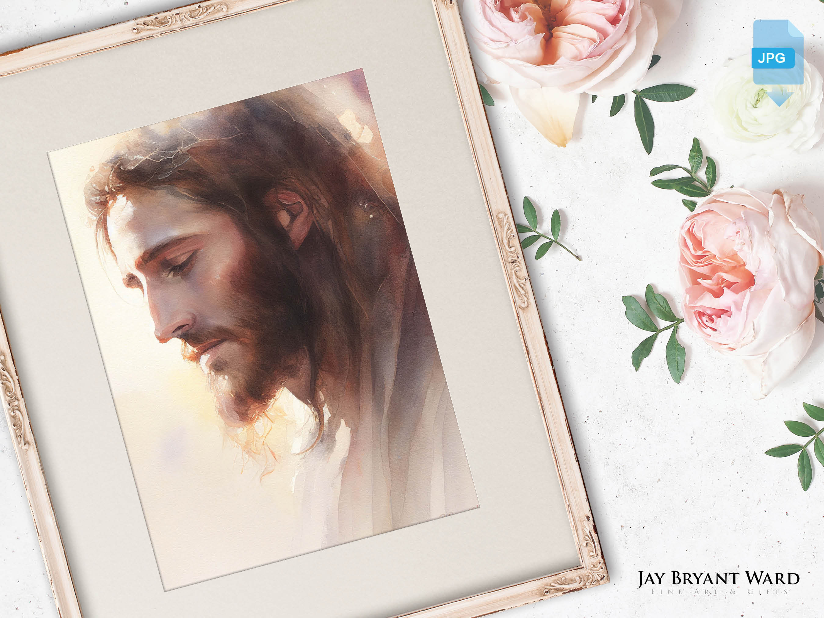 Jesus PRINTABLE Art DOWNLOAD - Greater Love Hath No Man by Jay Bryant ...