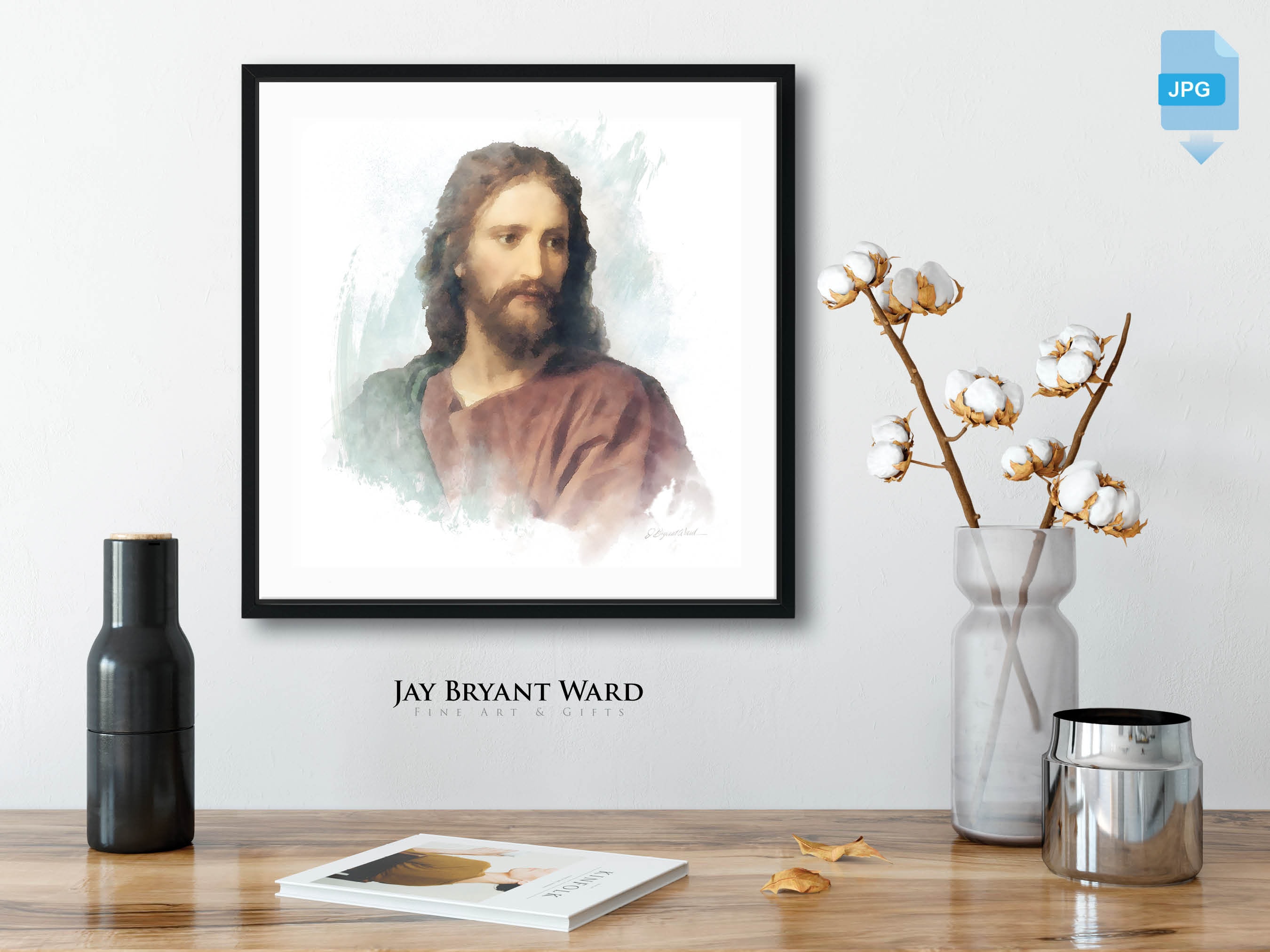 Jesus PRINTABLE Art DOWNLOAD - Christ Watercolor Portrait by Jay Bryant ...