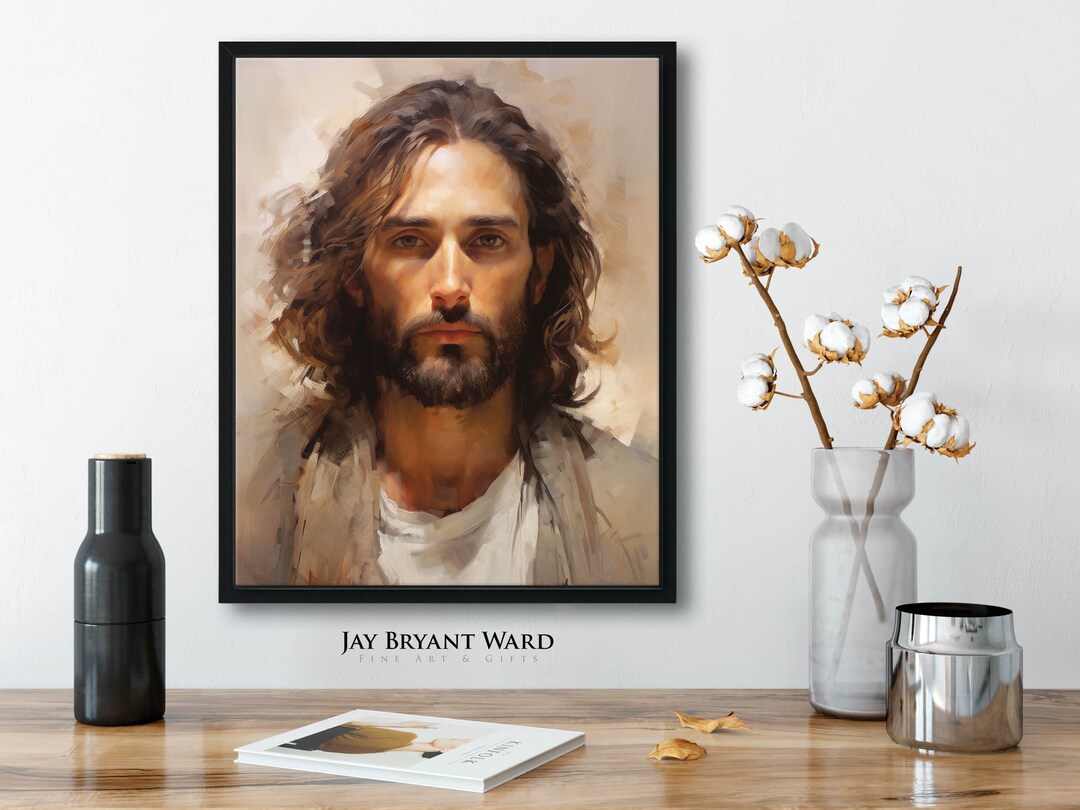 Portrait of Jesus Framed ART PRINT Son of David by Jay - Etsy