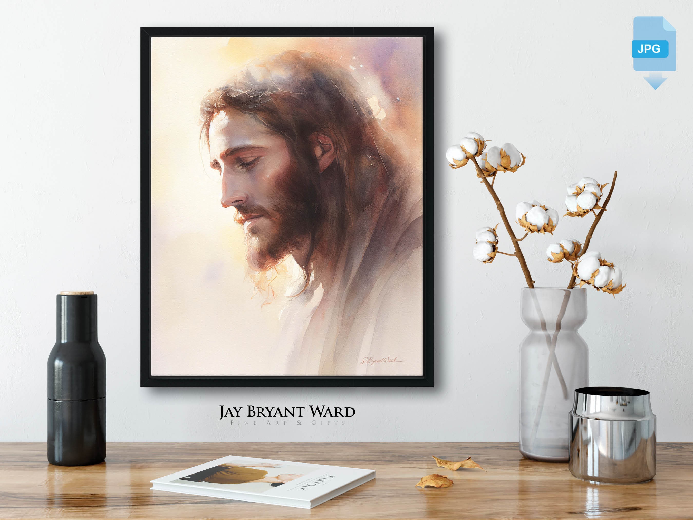 Jesus PRINTABLE Art DOWNLOAD - Greater Love Hath No Man by Jay Bryant ...