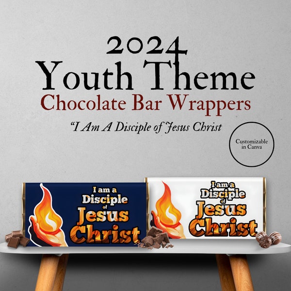 2024 Youth Theme Candy Wrappers "I am a Disciple of Jesus Christ" 3 Nephi Book of Mormon LDS Young Women Young Men