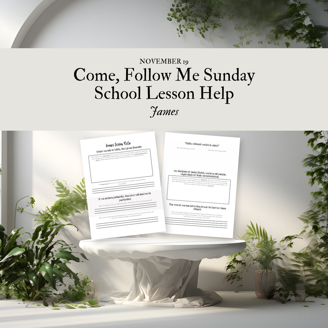Come Follow Me Sunday School James Jesus Christ, be Ye Doers of the