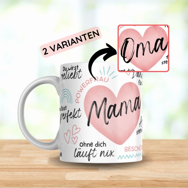 Mama Affirmationen Panorama Tasse | Muttertag | Geburtstag | Geschenk | Oma | Danke sagen | Powerfrau