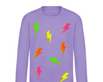 Adult Neon Lightening Bolt Sweatshirt