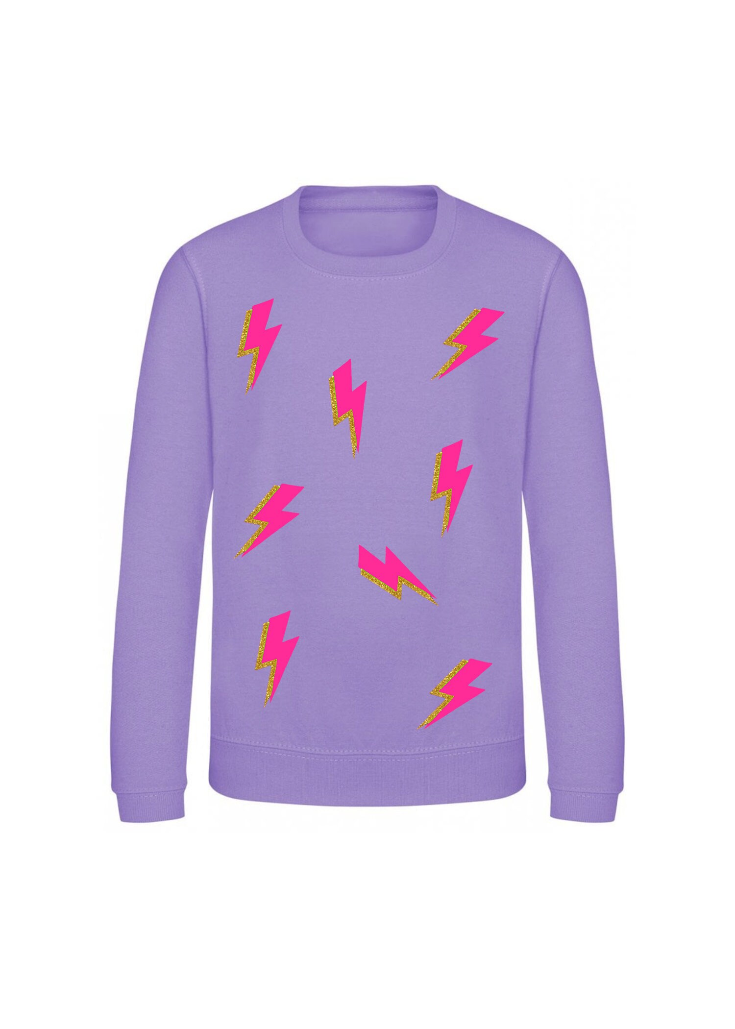 Kids Bolt Print Sweatpants Heather/Rainbow Pink main image 1
