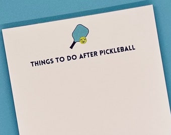 Bloco de notas de Pickleball - Coisas para fazer depois do Pickleball - Presente de papelaria fofo, lembrancinha de festa, prêmio de rifa