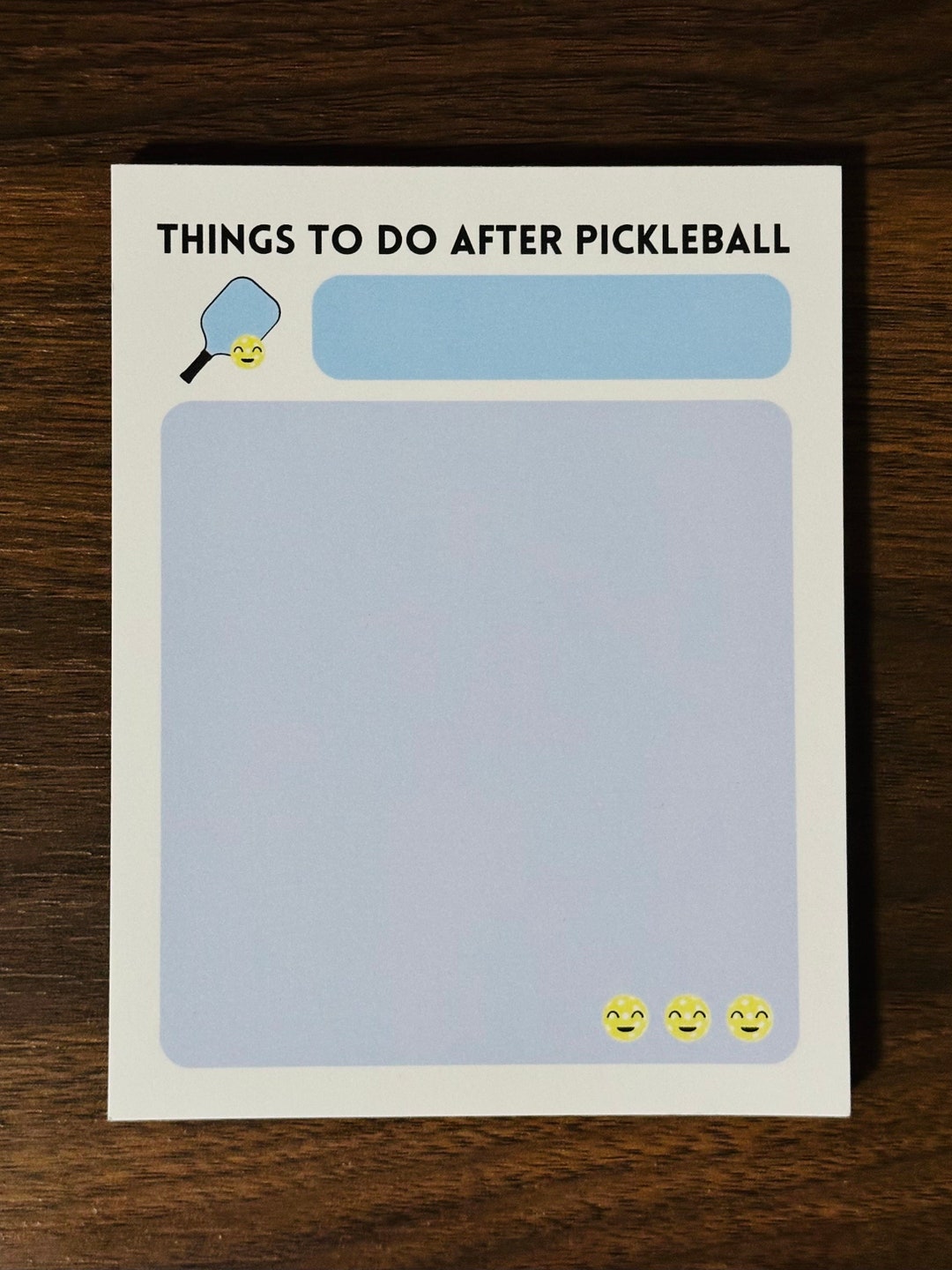Picklball Notepad Things to Do After Pickleball Notepad - Cute Stationery Gift for ...