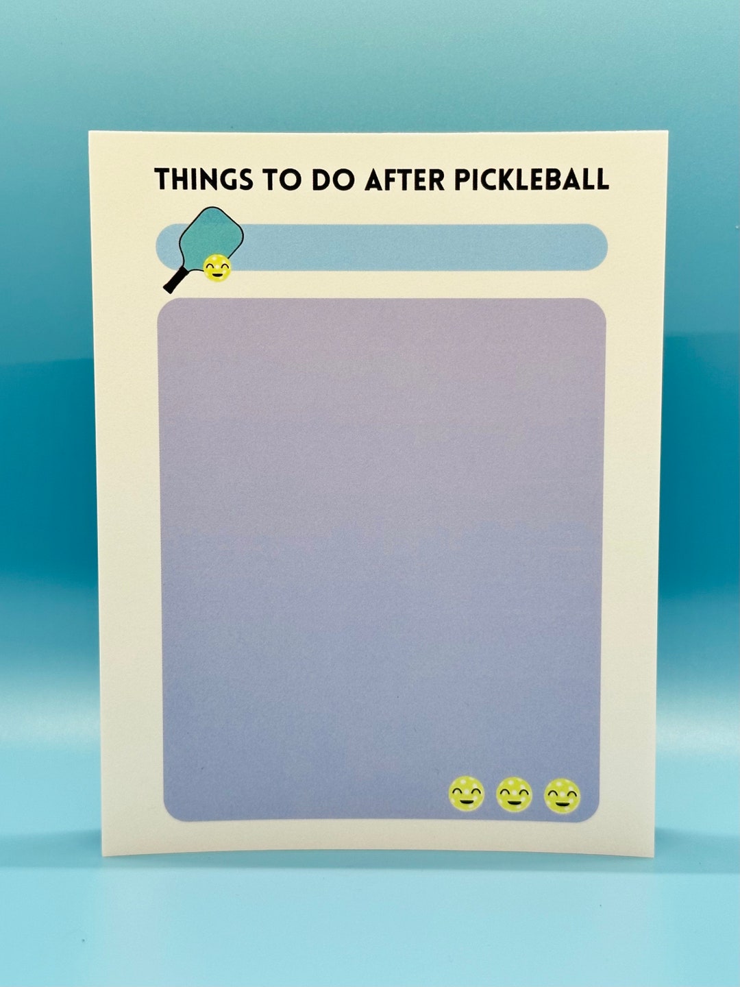Picklball Notepad Pickleball Notepad - Things to Do After Pickleball - Cute Stationery ...