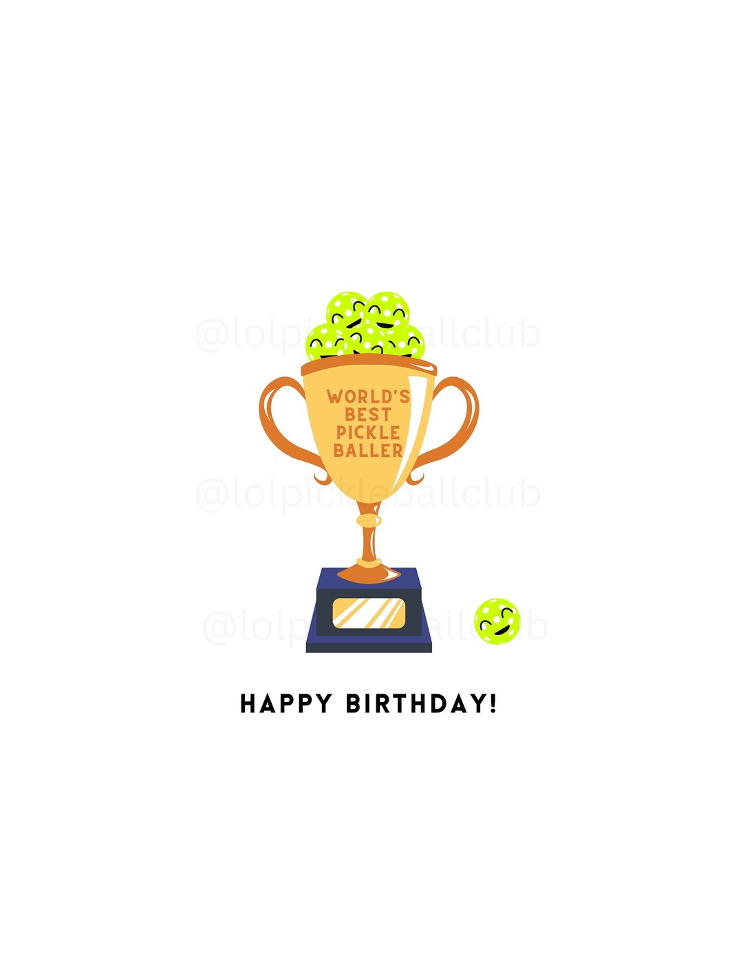 Pickleball Happy Birthday Card World’s Best Pickleballer - Etsy