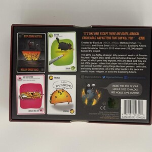 EXPLODING KITTENS Card Game 2015 Preowned Excellent Condition image 2