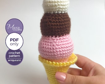 Patron au crochet Amigurumi Ice Cream : jouet sans couture (PDF)