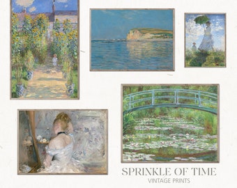 Vintage Feminine Impressionist Art Collection | Digital Download | Claude Monet | Berthe Morisot | Impressionism | GA-01