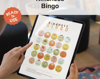 Jeu de bingo-test Kindness : thérapie TCC, activité en classe (PDF imprimable)