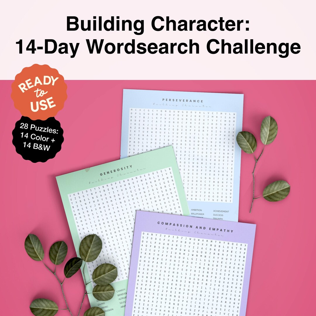 Building Character - 14 Word Search Puzzles | Printable | Classroom and ...