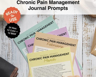 Chronic Pain Management Journal: 365 Daily Prompts (Printable PDF)
