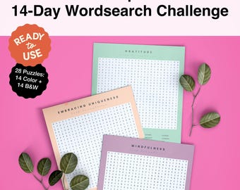Self-Acceptance Word Search Puzzles: CBT & DBT Therapy (PDF)