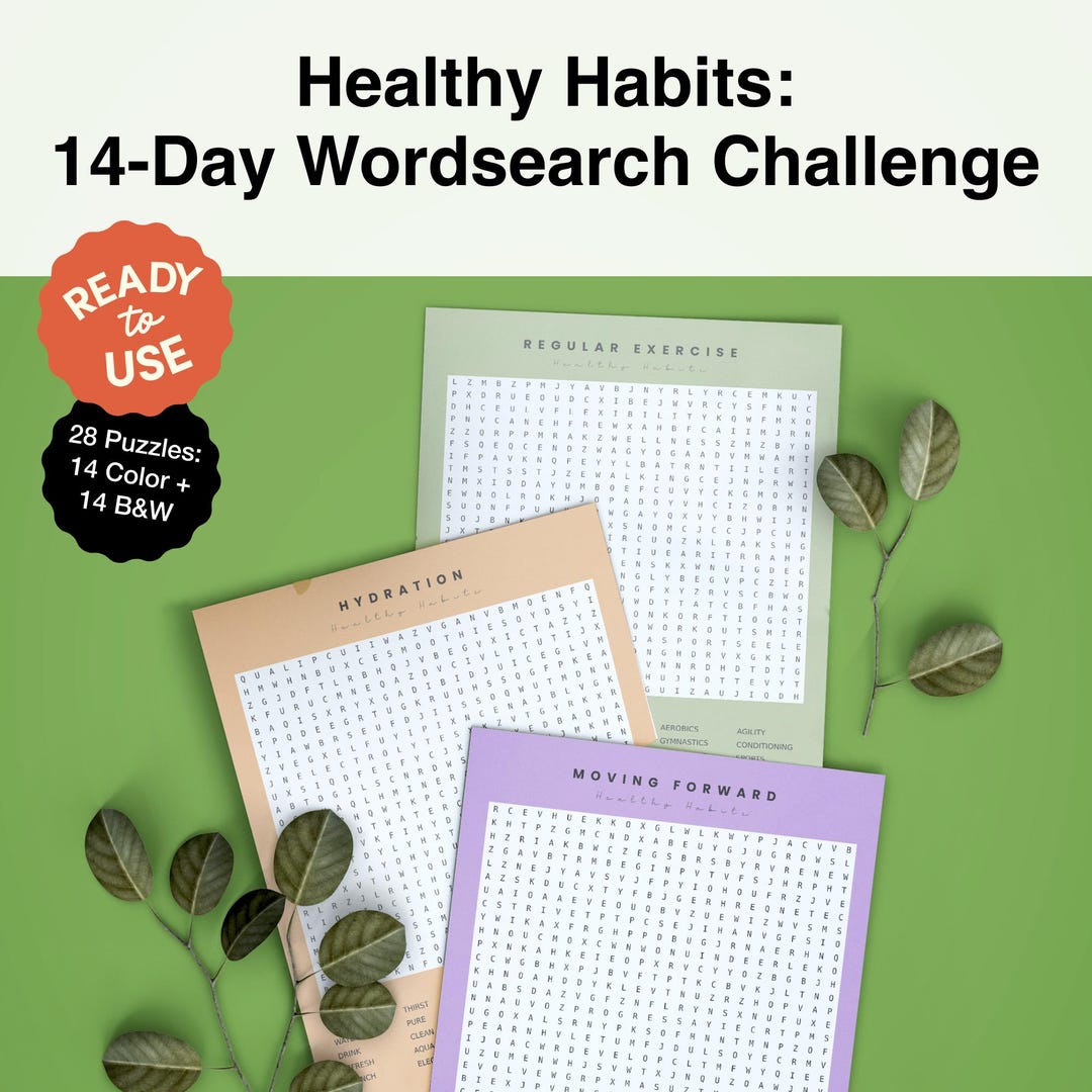 Healthy Habits - 14 Word Search Puzzles | Printable | Classroom and ...