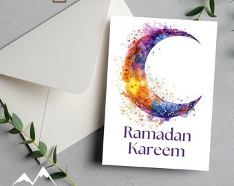 Ramadan Card #9 | Islamic Greeting Card | Celebrate Ramadhan | Digital Printable | Downloadable Card