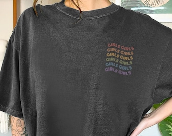 Subtle Sapphic T-Shirt LGBTQ lesbian flag tshirt gay pride comfort colors shirt butch femme wlw tee couple queer top girls gays and theys