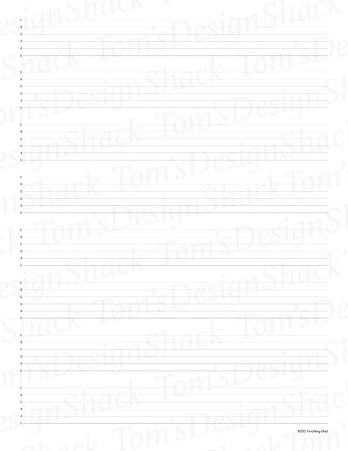 Blank Guitar Tablature Template Etsy Blank Guitar Tablature Template Etsy