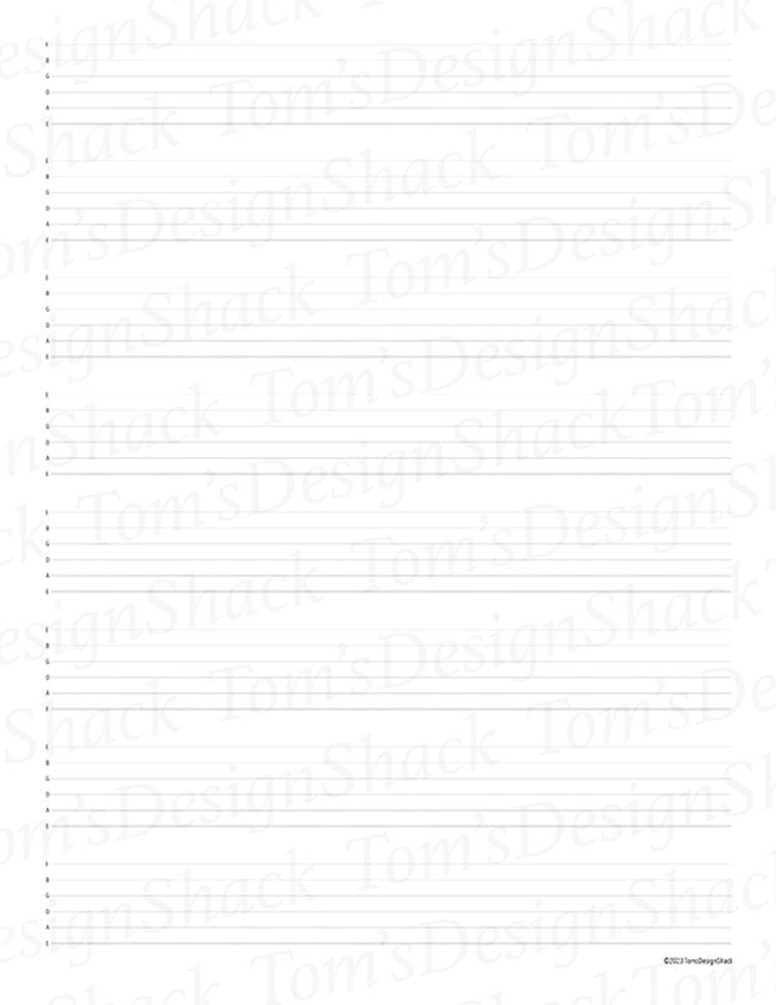 Blank Guitar Tablature Template Etsy Blank Guitar Tablature Template Etsy