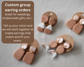 NG's customizable group polymer clay earring orders