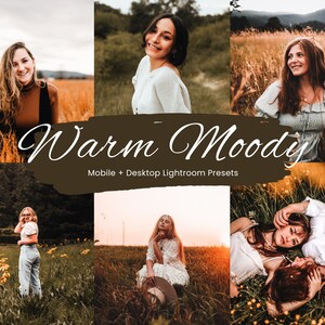 15 Warm Moody Lightroom Presets, Warm Tones, Moody Mobile Presets, Earthy Tones, Fall Blogger Presets, Moody Warm Presets Mobile 2023