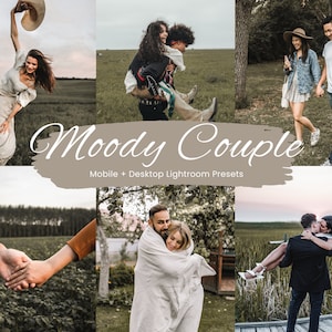 20 Moody Couple Lightroom Presets, Outdoor Presets, Moody filters, Summer Love Presets, Lightroom Mobile Presets, Family Blogger Presets