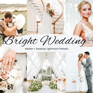 25 Bright Wedding Lightroom Presets, Elegant Wedding Presets, Wedding Preset Bundle, Lightroom Mobile Presets, Wedding Instagram filters