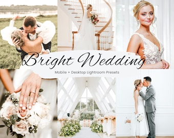 25 Bright Wedding Lightroom Presets, Elegant Wedding Presets, Wedding Preset Bundle, Lightroom Mobile Presets, Wedding Instagram Filters