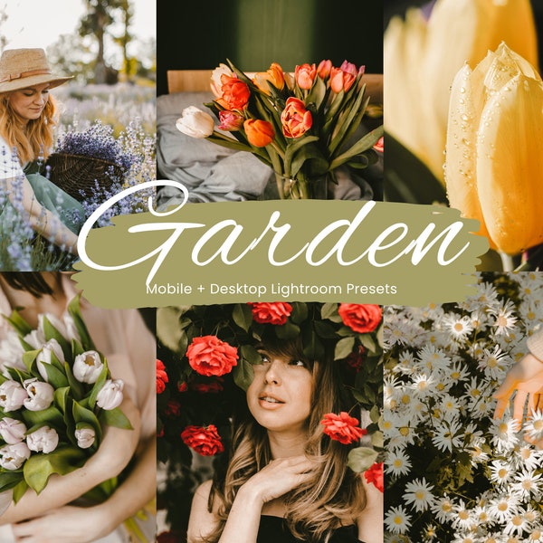 18 English Garden Lightroom Presets, Flower Presets, Spring Mobile Presets, Spring Presets, Blogger Presets, Natural Lifestyle Presets