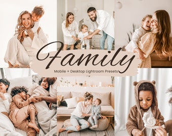 20 Familien-Presets Lightroom, Mommy Blogger Presets Mobile, Warm Mother Presets, Family Instagram Filter, Blogger Mobile Influencer Preset
