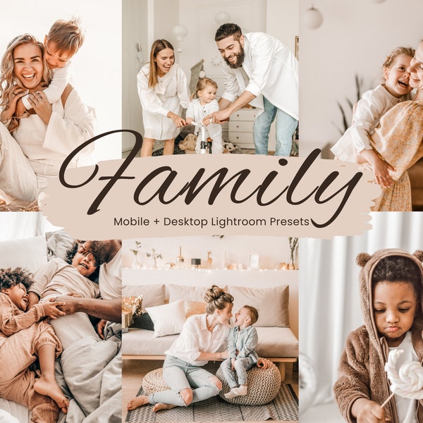 20 Family Presets Lightroom, Mommy Blogger Presets Mobile, Warm Mother Presets, Family Instagram Filter, Blogger Mobile Influencer Preset