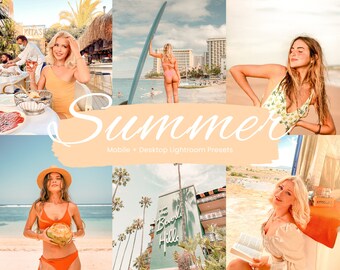 20 Summer Lightroom Presets, Blogger Presets, Warm Instagram Filters, Mobile Lightroom Spring Presets, Influencer Presets, Summer Filter