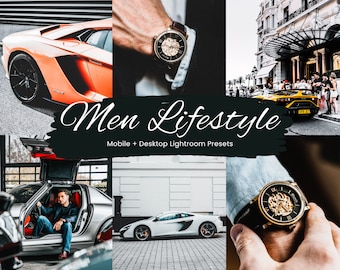 10 Men Lifestyle Lightroom presets, Men presets, Men Fashion presets, Car Presets, Watch presets, Mobile + Desktop | 2023