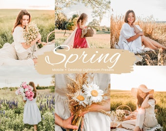 18 Spring Lightroom Presets, Easter Mobile Presets, Spring Presets, Spring Filter Instagram, Blogger Presets, Natural Lifestyle Presets