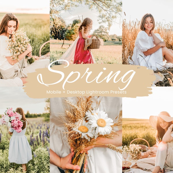 18 Spring Lightroom Presets, Easter Mobile Presets, Spring Presets, Spring Filter Instagram, Blogger Presets, Natural Lifestyle Presets