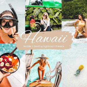 10 Hawaii Lightroom Presets, Hawaii Presets, Hawaii Instagram filters, Summer Presets, Influencer presets, Mobile + Desktop | 2023