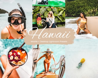 10 Hawaii Lightroom Presets, Hawaii Presets, Hawaii Instagram filters, Summer Presets, Influencer presets, Mobile + Desktop | 2023