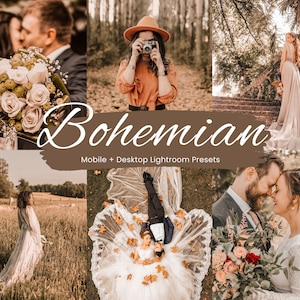 18 Bohemian Lightroom Presets, Boho Mobile Presets, Lightroom Mobile Presets, Erdtöne, Rustikale Presets, Lifestyle Presets | Natürlich