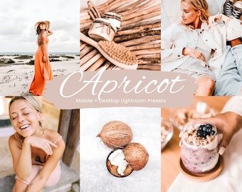 18 Apricot Lightroom Preset, Light Airy Preset, Bright Instagram Filter, Lightroom Mobile Presets, Instagram Beige Presets, Blogger Presets