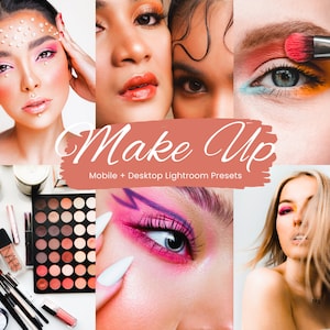 10 Make up Lightroom presets, Beauty presets, Skin care presets, Natural Presets, Make up presets, Mobile + Desktop | 2023