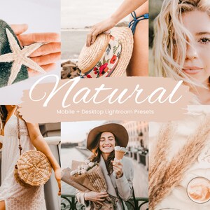 15 Natural Lightroom Presets, Natural Mobile Presets, Clean Presets, No Filter Presets, Blogger Mobile Preset, Warm Tones | SoftWhite