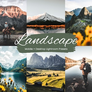 10 Landscape Lightroom Presets, Landscape Presets, Nature Presets, Moody Landscape Presets, Mobile + Desktop, 2023