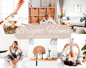 15 Bright Home Lightroom Presets, Clean Interior Presets, White Mobile Preset, White Interior, Home Presets, Lightroom Mobile Presets