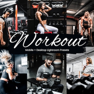 10 Workout Lightroom Presets, Fitness presets, Working out presets, Gym presets, Sport presets, Lightroom Mobile Presets + Desktop 2023