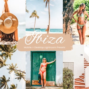 10 predefinições Ibiza Lightroom, predefinições Ibiza, predefinições Ibiza Instagram, predefinições de férias, celular + desktop, 2023