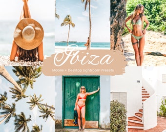 10 Ibiza Lightroom Presets, Ibiza presets, Ibiza Instagram presets, Vacation presets, Mobile + Desktop, 2023