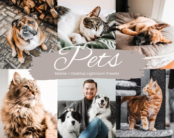 15 Pets Lightroom Presets, Dog Presets, Cat Presets, Mobile Pets presets, Lightroom presets dogs, Dogs Mobile, Instagram Preset Pets
